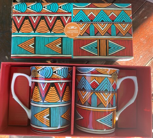 Geschenkbox 2er Set Porzellan Becher Tassen Bali Design The Leonardo Collection