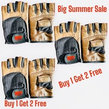 Fingerless 100 Genuine Leather Driving Chauffer Gloves Buy 1 Get 2 fre Medium 