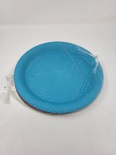 6 piece BPA free plastic multi color round plates new 10" reusable