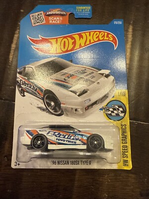 HOT WHEELS 96 NISSAN 180SX TYPE X  GREDDY WHITE 176/250 JDM