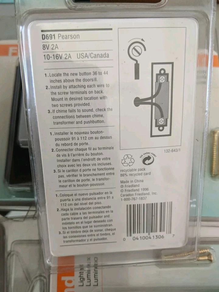 Timbre Friedland D691 Pearson Iluminado Foto 3 de 3