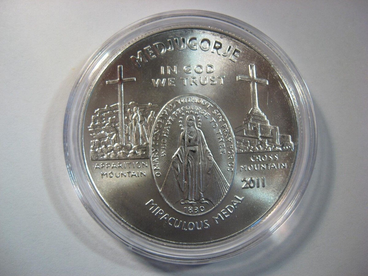 ◆マウイ・スリーセット 999 純銀・24ktプレーティング・ニッケル（'2001セット） 2011 SILVER MEDJUGORJE MIRACULOUS MEDAL MARY QUEEN OF PEACE SEALED