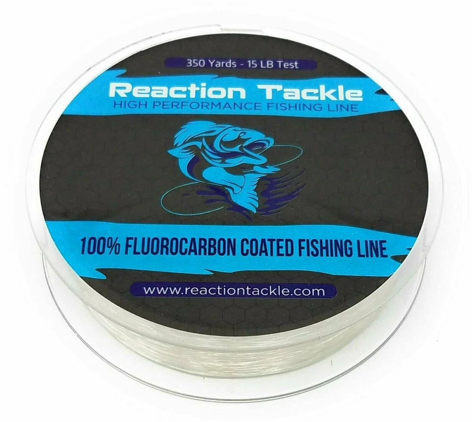 Reaction Tackle Fluorocarbon Coated Fishing Line - 350 Yards- High Strength - Image 2 of 3