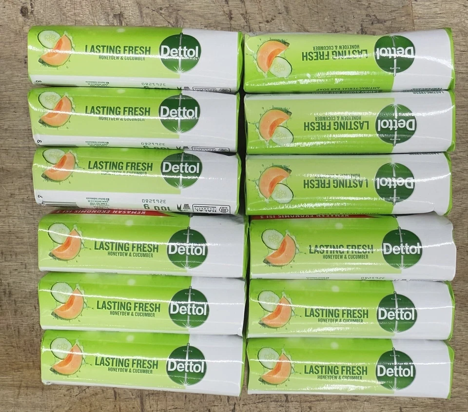 Jabón en barra fresco Dettol 12 piezas, 100 gm envío gratuito Foto 2 de 3