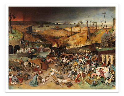 The Triumph of Death Poster - Pieter Bruegel - Medieval Black Plague Art - Print