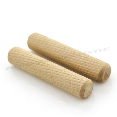 M6,8,10 Hardwood Wooden Dowel Wood Pin Craft Stick Chamfered Flutted Multigroove