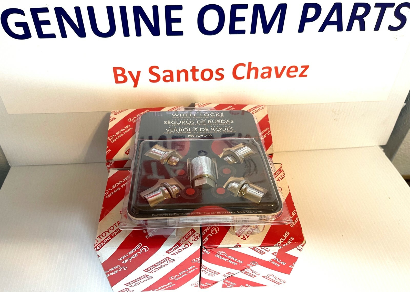 20062022 Toyota Wheel Locks Alloy Clear Chrome Finish GENUINE