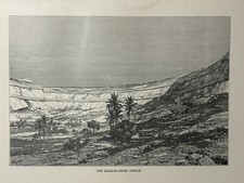 1885 View of Kasr-el-Jebel Cirque, Libya Original Antique Print