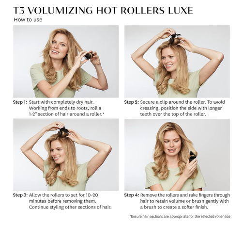 T3 - Volumizing Hot Rollers LUXE | Premium Hair Curler Set Of 8 - Picture 3 of 11