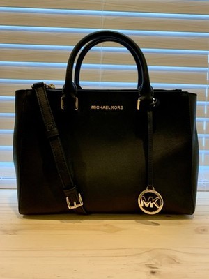 Michael Kors Kellen Medium Satchel Black Saffiano Leather Satchel With Strap