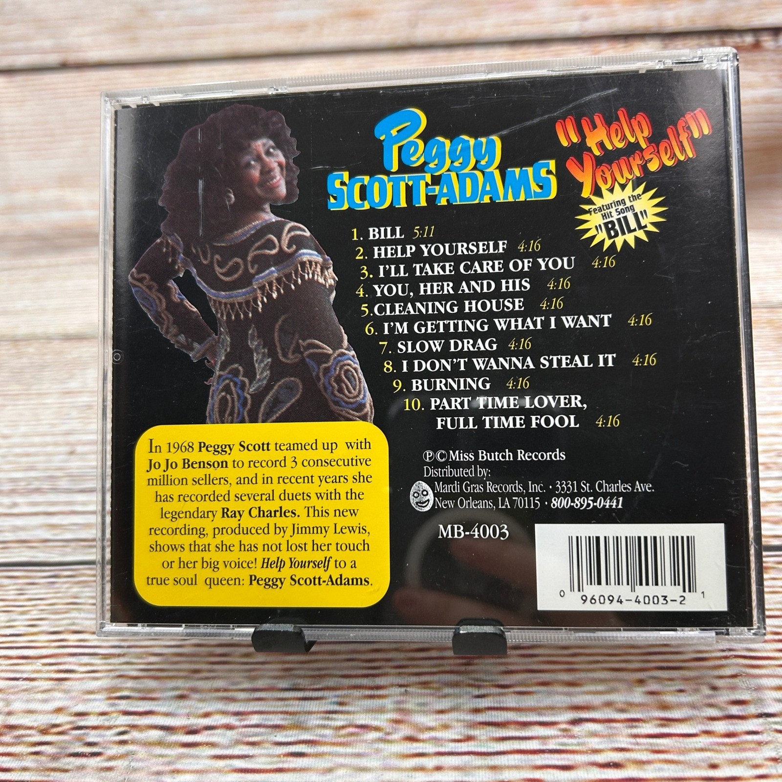 Peggy Scott-Adams Help Yourself CD Miss Butch Records MB-4003 Soul R&B ...