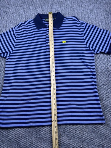 Masters Collection Hemd Herren mittelblau gestreift Augusta National Golf Polo - Bild 3 von 8