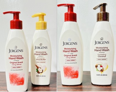 Jergens Extra Moisturizing Hand Wash 8.45oz Coconut, Shea Butter,original 4pc