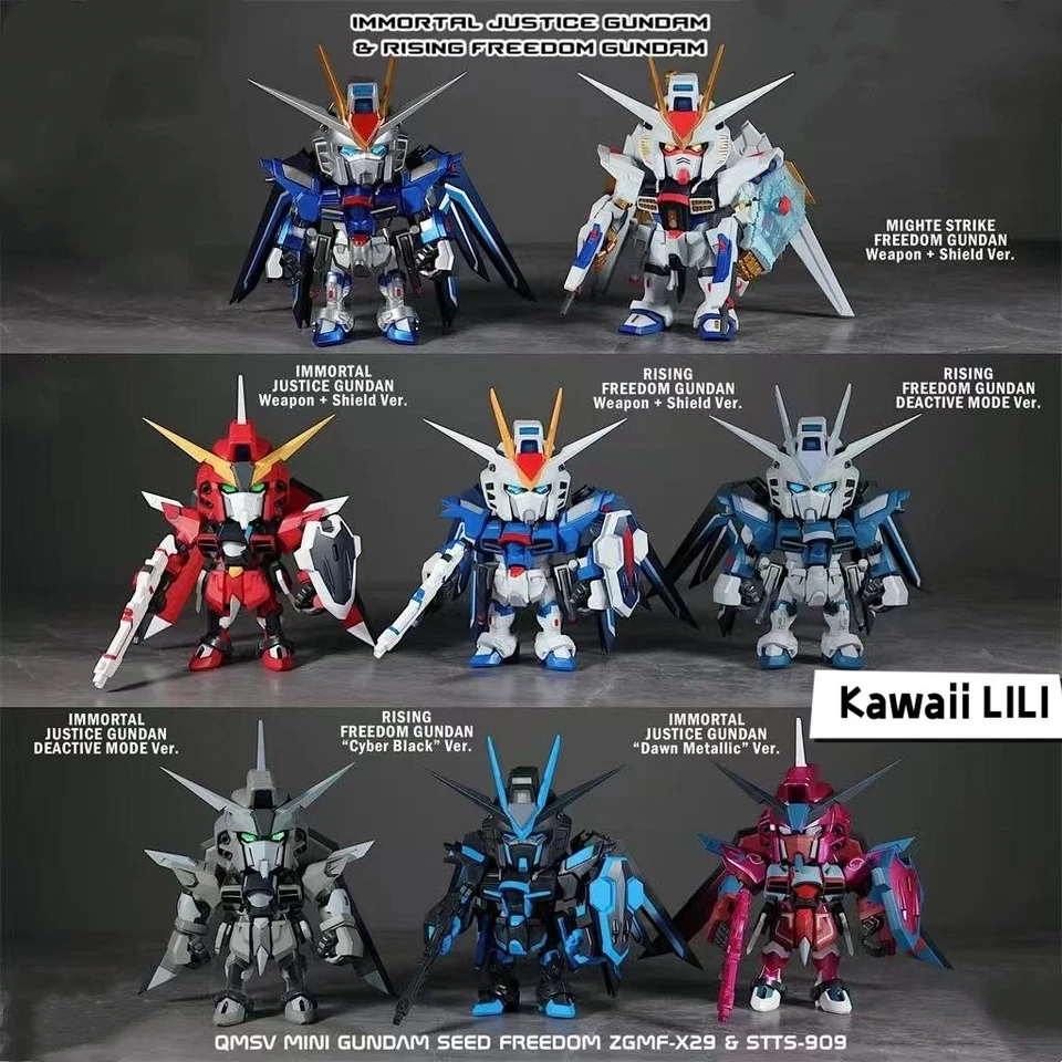 Figura Confirmada Caja Ciega Bandai Namco QMSV Mini Seed Freedom Gundam Series Foto 2 de 4