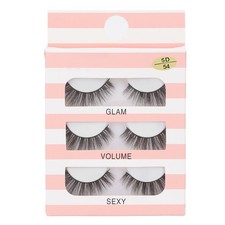 3 Pairs Magnetic False Eyelashes Reusable Natural Light Chemical Fiber 5D False^