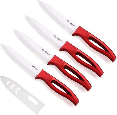 Ceramic knife Ceramic kitchen Knife Set with Sheath Super Sharp Kitchen Knive...