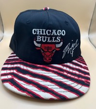 Michael Jordan Vtg 90's Snapback Hat by Zubaz Rare NBA Chicago Bulls