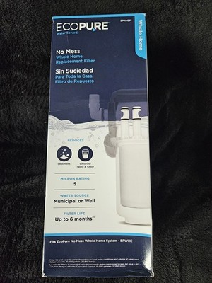 EcoPure EPWHEF Whole Home Replacement Filter, Transparent/White 6 Months - 1C