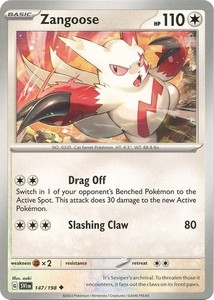 Zangoose 147/198 Scarlet & Violet Base Set