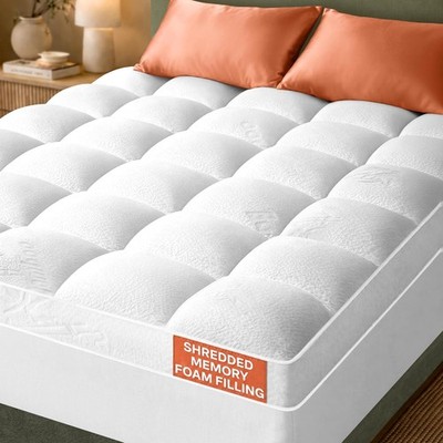 Ultra-Thick Shredded Memory Foam King Size Mattress Topper