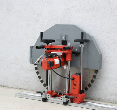 220V 12.6'' Deep Electric Concrete Saw Wall Cutter w/ 2 pcs 47.2'' L Guide Rails