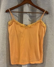 Vintage Vanity Y2K Lace Trim Cami MD Babydoll Cami Coquette Feminine Camisole XL
