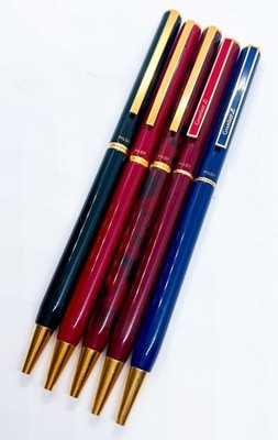 Pilot 5 Stück Messing Lack Kugelschreiber Twist voll funktionsfähig Mine Ok