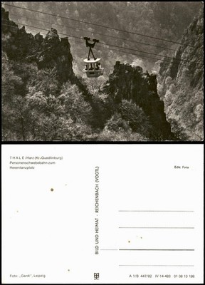 Ansichtskarte Thale (Harz) Personenschwebebahn zum Hexentanzplatz 1982