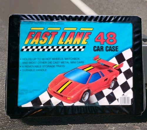 1990 Fast Lane 48 Car Case Filled! Assorted Diecast Cars, trucks other Vehicles