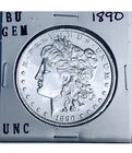 1890 BU GEM MORGAN SILVER DOLLAR UNC MS+++ U.S. MINT BEAUTIFUL BLAST WHITE COIN