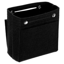 Purse Organizer Insert Felt Organizer Bags with Snap 7"x4"x6.3" Black