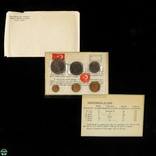 1966 Turkey 6 Coin Mint Set - with Envelope & Papers