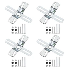 4 x Light Crossbar Kit 4" Cross-Shaped Mounting Bracket Universal with Screw Nut