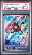 Imagen de PSA 10 LITTEN 044 BLACK STAR PROMO FIRST PARTNER ILLUSTRATION POKEMON 🔥