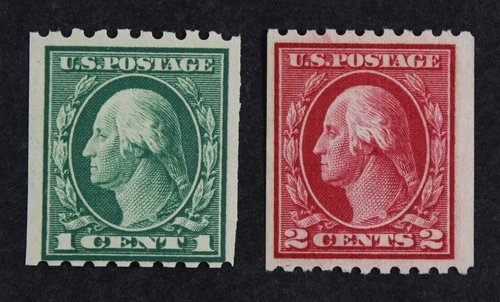 CKStamps: US Stamps Collection Scott#410 Gum Dist, 411 Mint NH OG 21mm