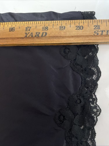 Kayser nero mezzo slip nylon bordo pizzo nero taglia small vintage made in USA - Foto 5 di 9