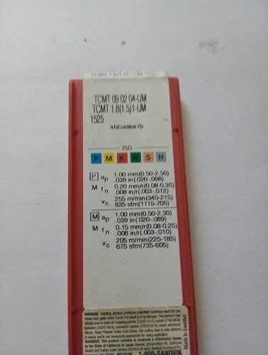 10-Sandvik,TCMT 09 02 04-UM, 1525 Inserts,NEW SURPLUS - Picture 3 of 7