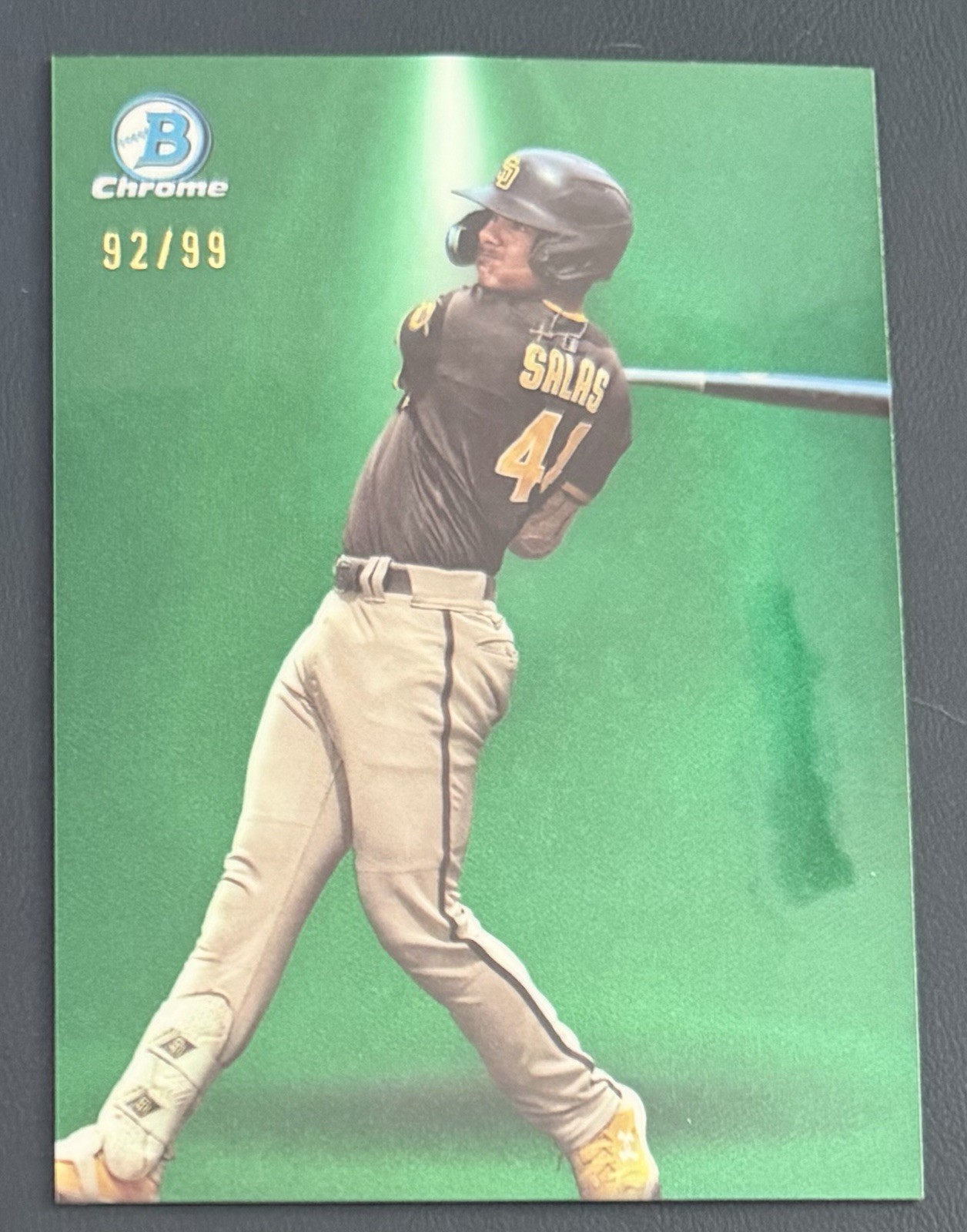 2024 Bowman Chrome Ethan Salas Spotlight Green Refractor /99 #BS-5 Padres