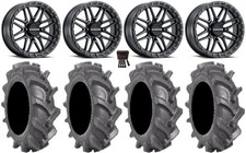 Raceline Krank XL 22" Wheels Bk 37" BKT AT 171 Tires Polaris RZR Turbo S / RS1