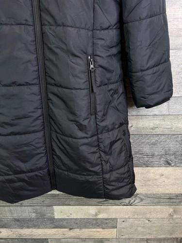 Monsoon Girls Puffer Coat Aged 12-13 Years Black Padded Longline Back to School - Picture 5 of 9