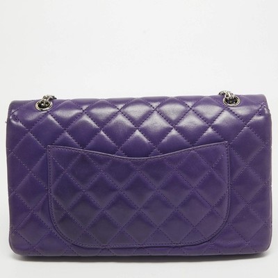 Chanel Purple Quilted Leather 227 Reissue 2.55 Flap Bag | eBay
