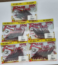 (LOT OF 5) 9 Per Pk STRIKE KING RAGE NED CUT-R WORM 3" RGNCUT-R Red Bug