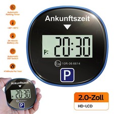 Elektronische Parkscheibe Digitale Parkuhr Schwarz mit Zulassung KBA Zulassung