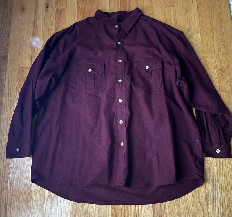 Rustic Outfitters Corduroy Long Sleeve Button Up Shirt Men’s Size 4XL