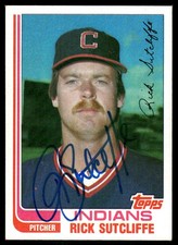 1982 Topps Traded #116T Rick Sutcliffe In Person Signed Auto 64290