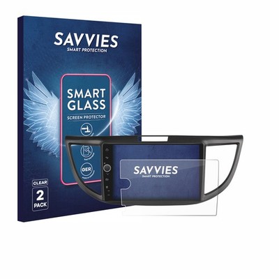 2x Savvies Schutzglas für Joying Car Radio 9'' Panzer Folie Glas klar
