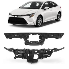 Front Upper Inner Grille Assembly Set For 2020-2025 Toyota Corolla LE XLE