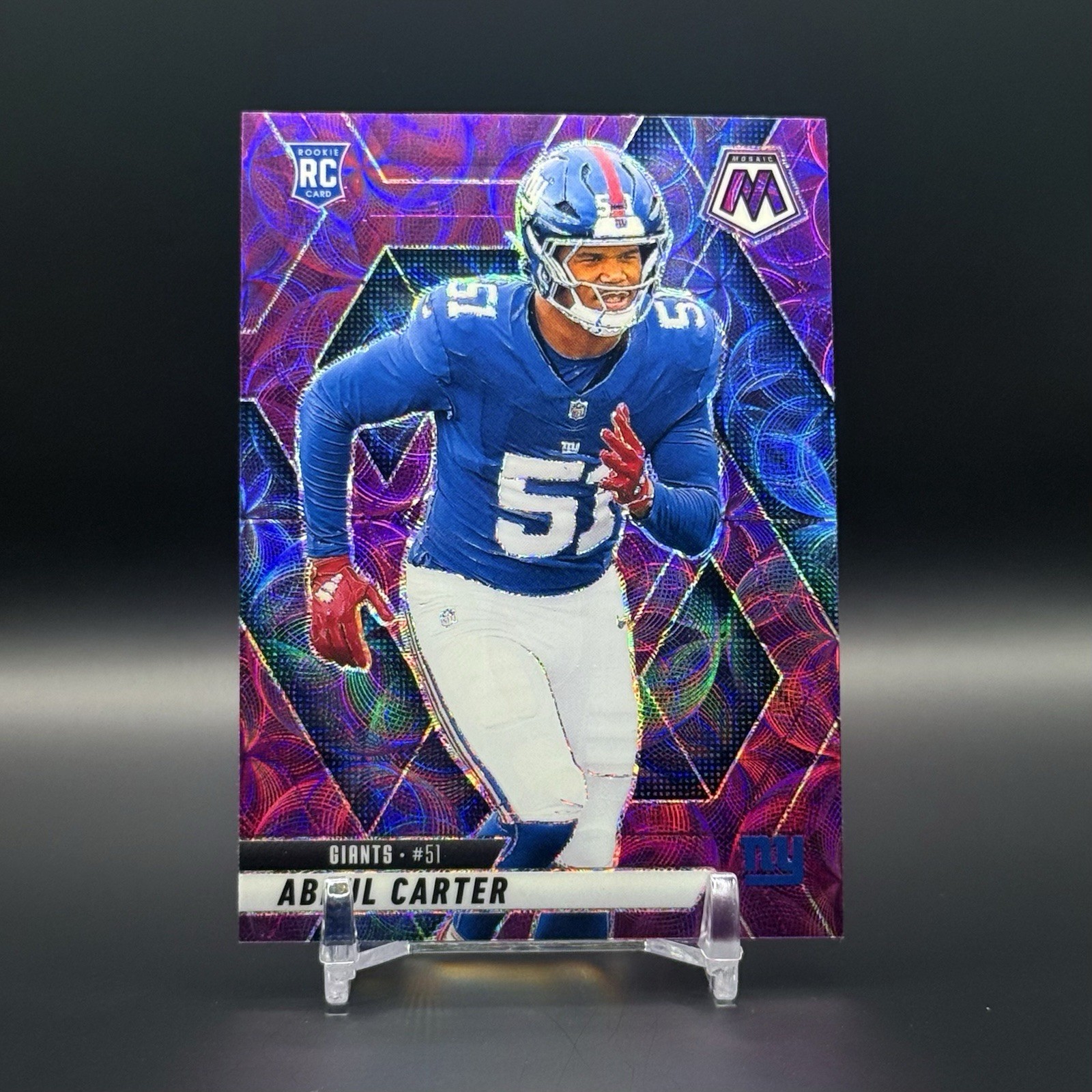 2025 Panini Mosaic - Rookies Abdul Carter #317 Purple Scope (RC)
