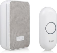 Byron DBY-22321 Wireless Portable Doorbell Set, 150 m Range, 16 Melodies, Visua