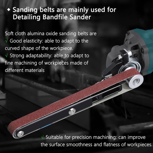 20 Pcs 3/4 x 20.5 Inch Premium Soft Cloth Aluminum Oxide Sanding Belts,4 Pcs ... - Picture 5 of 6